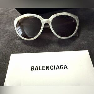 Balenciaga Marble Gray CAT EYE Sunglasses